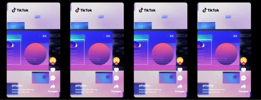 Template webflow slider tiktok