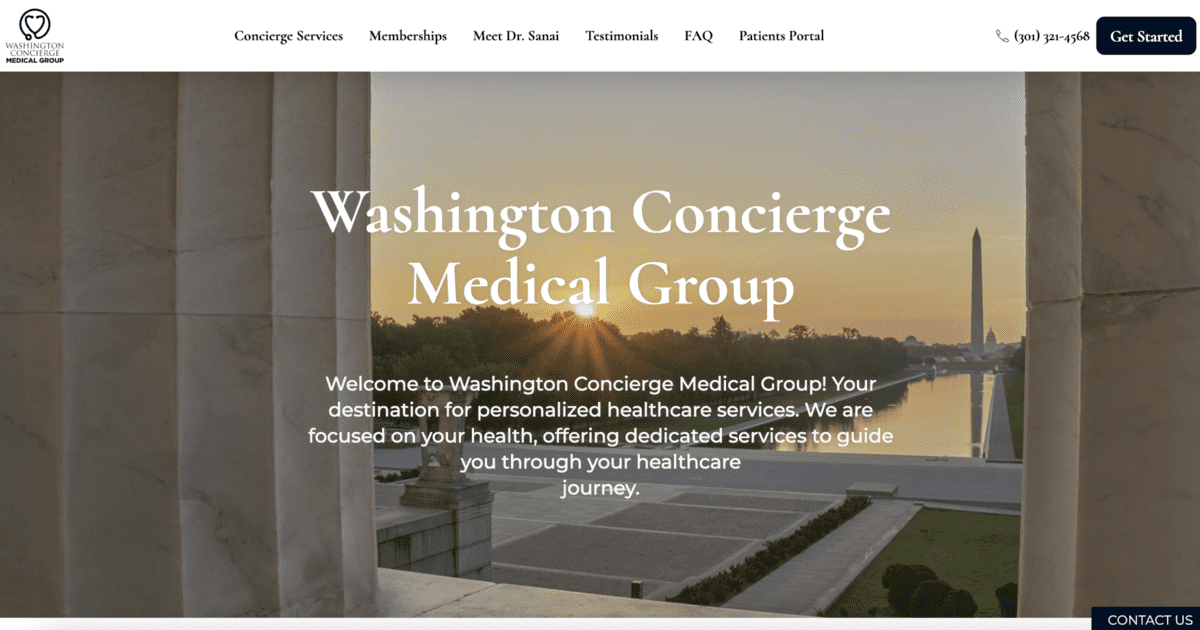 Page d'accueil du site WCMG