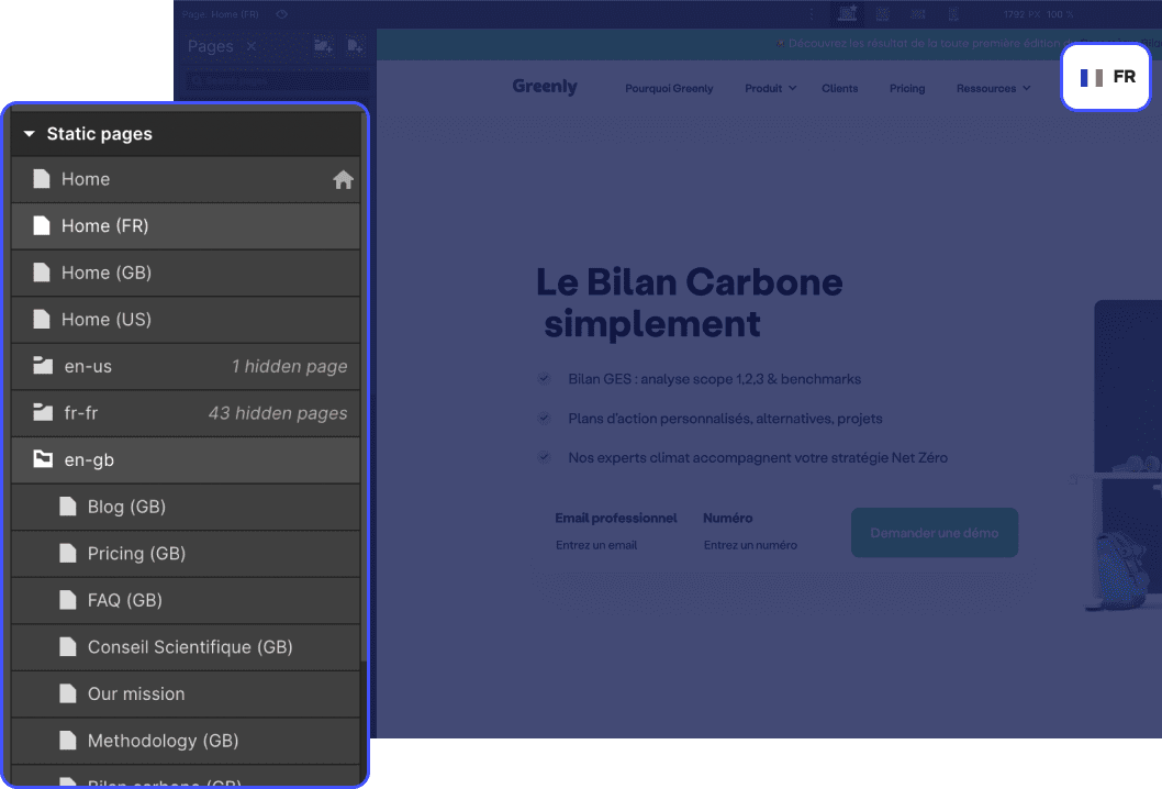 Organisation d'un site webflow en sous-répertoire