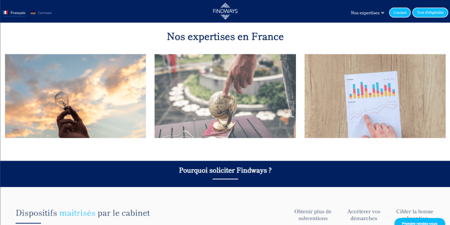 Page France ancien site Findways