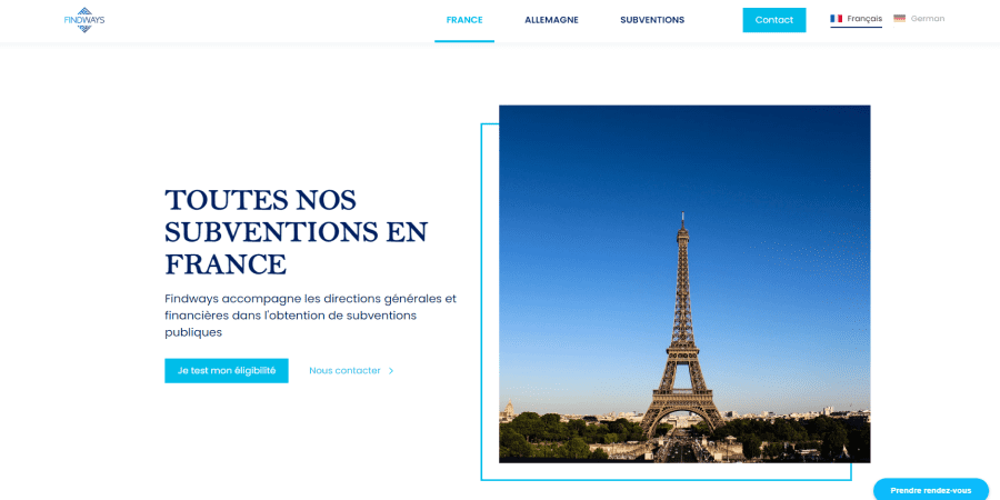 Landing Webflow France Findways