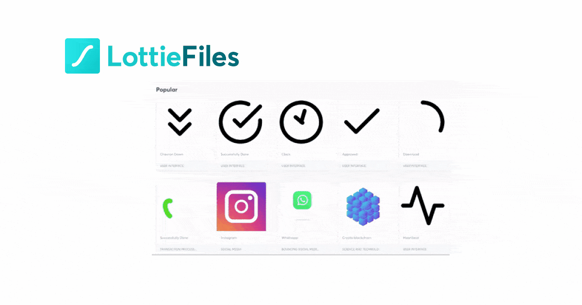 icons lottiefiles animées