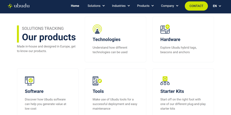 Section Products Ubudu