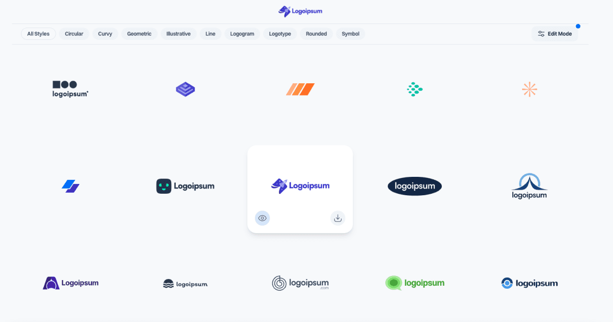logos sur la plateforme logoipsum