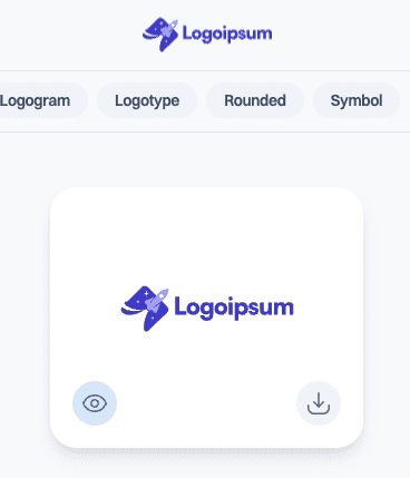 prévisualisation d'un logo logoipsum violet
