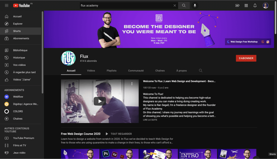 Chaîne Youtube de Flux