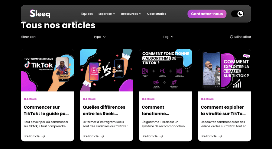 4 Cartes pour articles de blog
