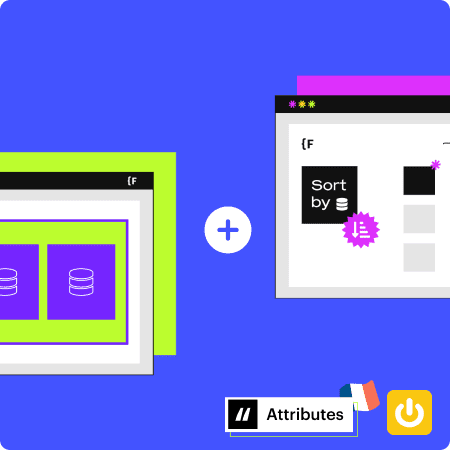 Pohot des attributs de Finsweet (sort + combine) avec un drapeau français et le logo de Digidop