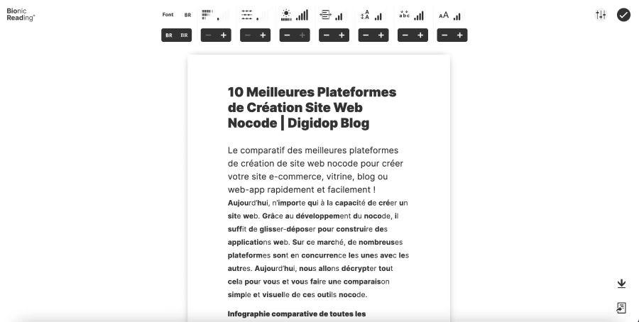 Test extension chrome Bionic Reading