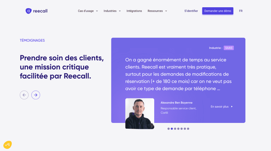 Témoignage client reecall
