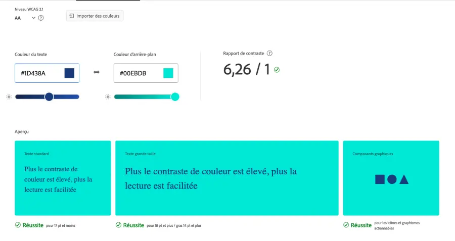simulateur de contrastes sur adobe color