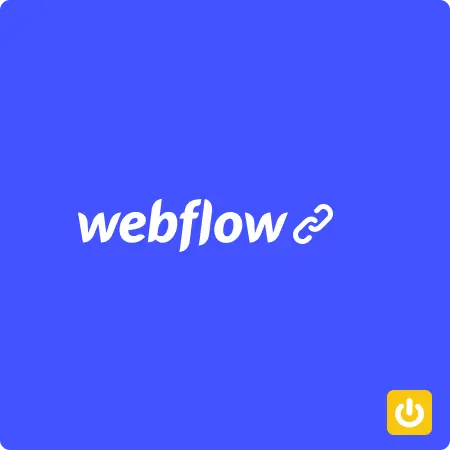 Webflow avec icône link