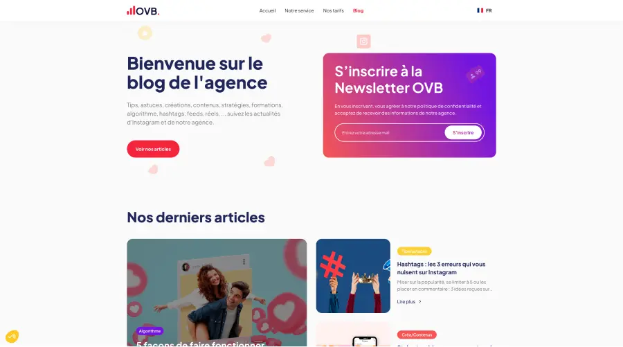 page blog agence ovb