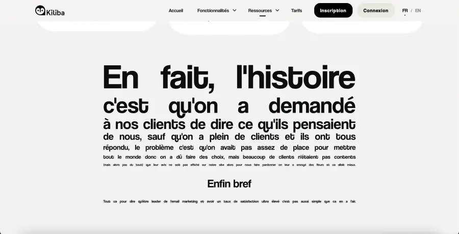 Un texte responsive du plus grand au plus petit