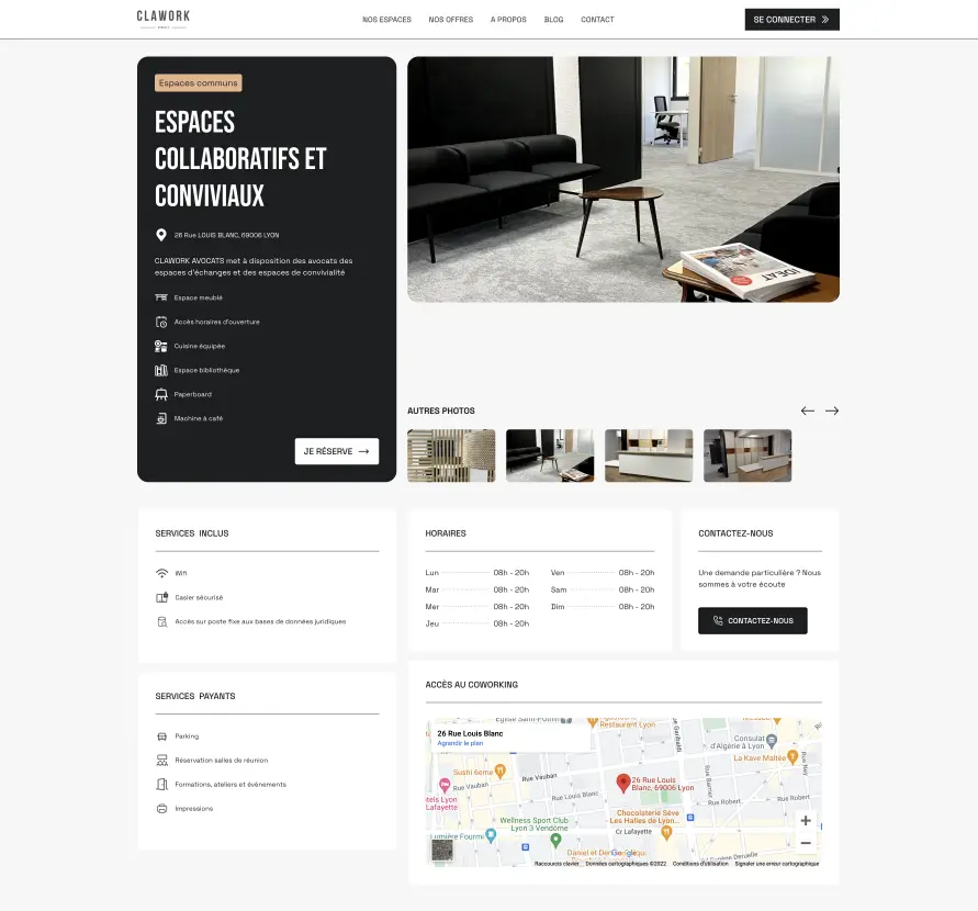 espace de travail collaboratif sur le site Clawork Avocats