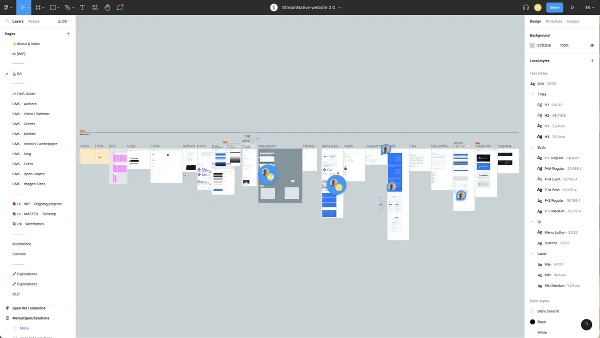 design system figma du projet streamnative