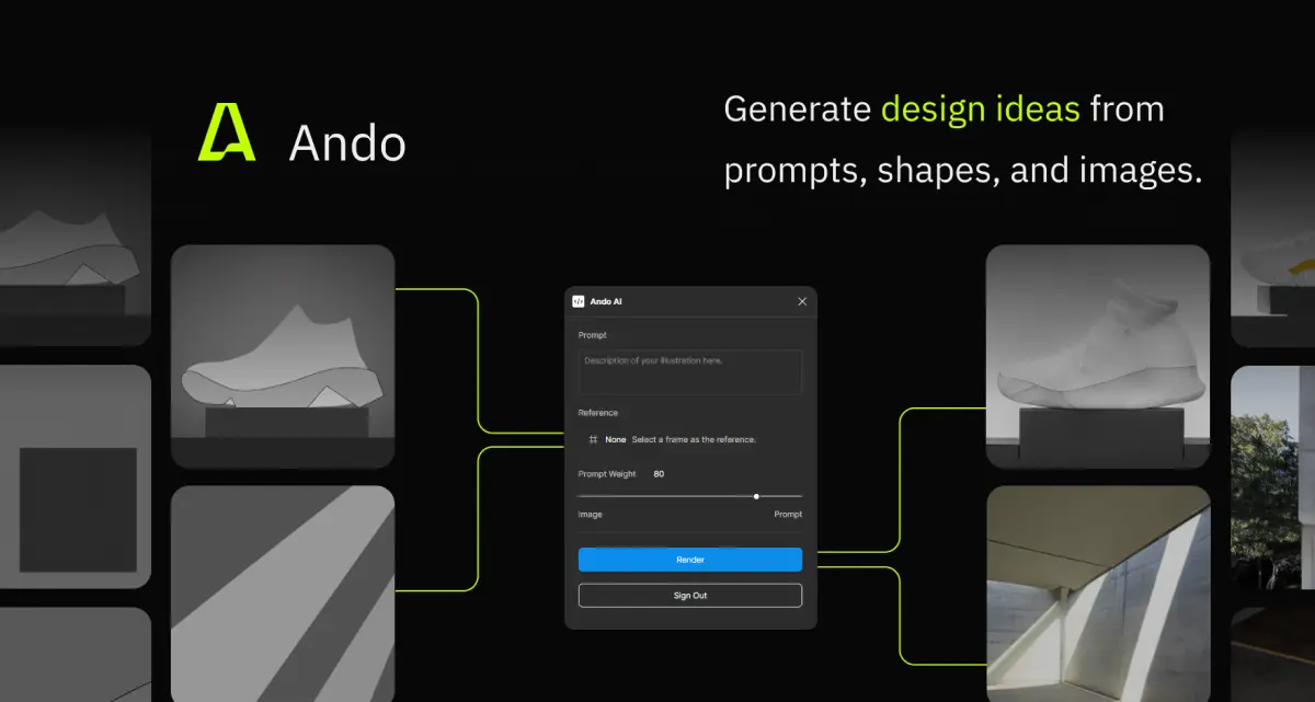 bannière qui représente plusieurs images en création avec le plugin figma ando