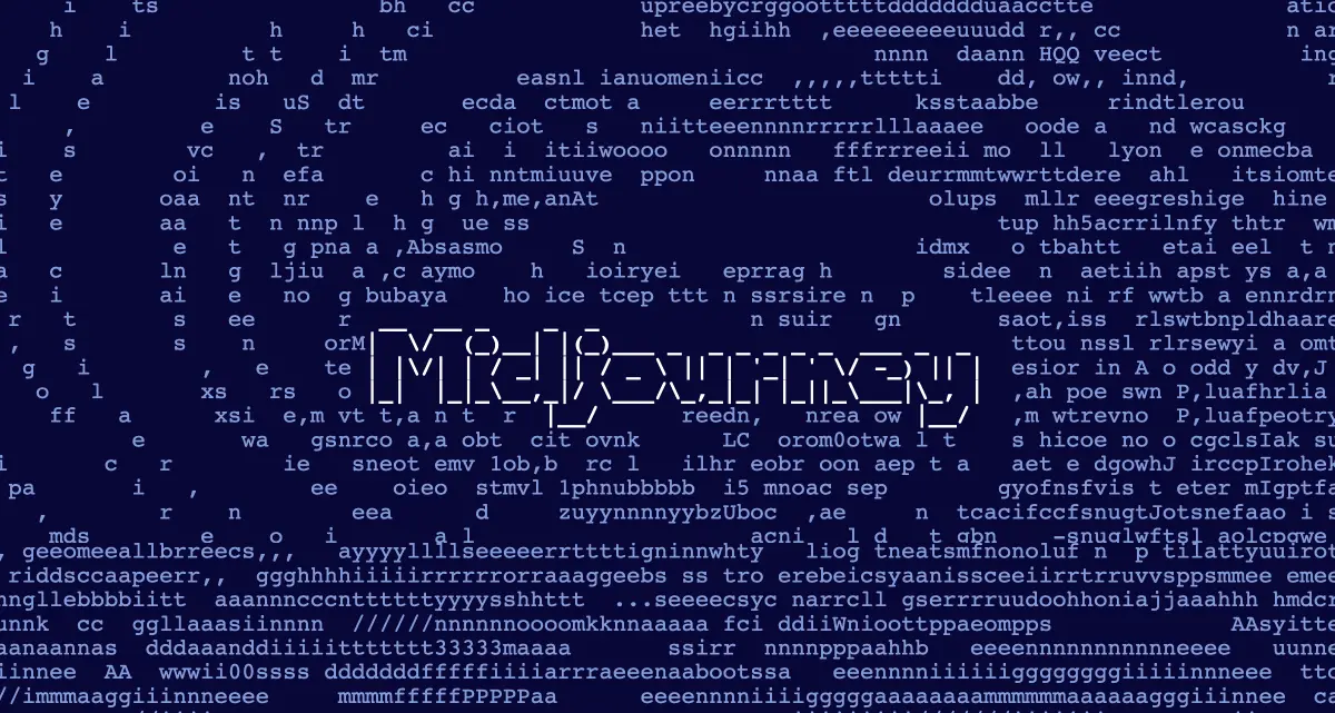 Logo midjourney sur fond bleu avec des lettres blanches