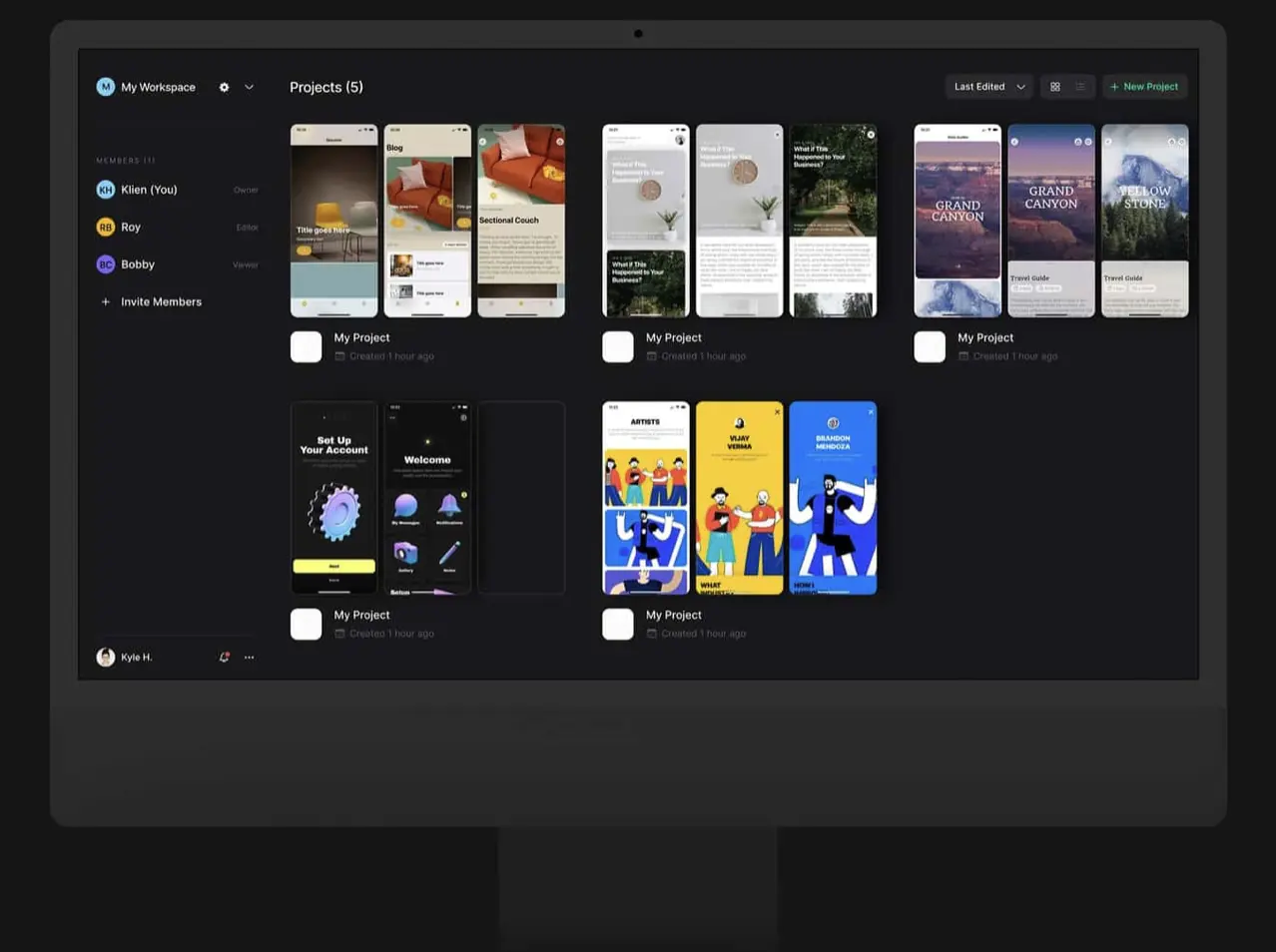 Interface create with play