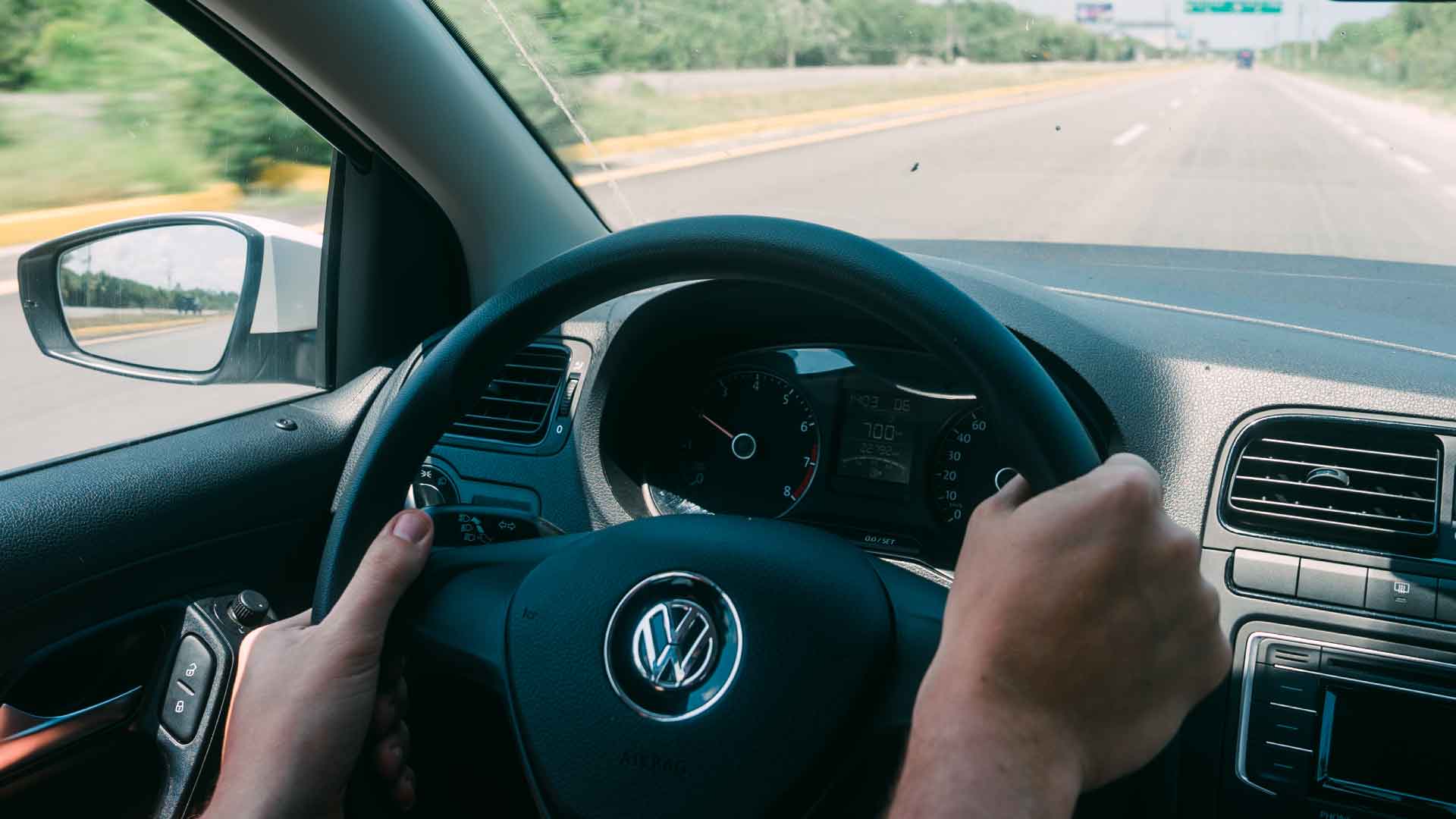 Driving from Cancún to Tulum, Mexico