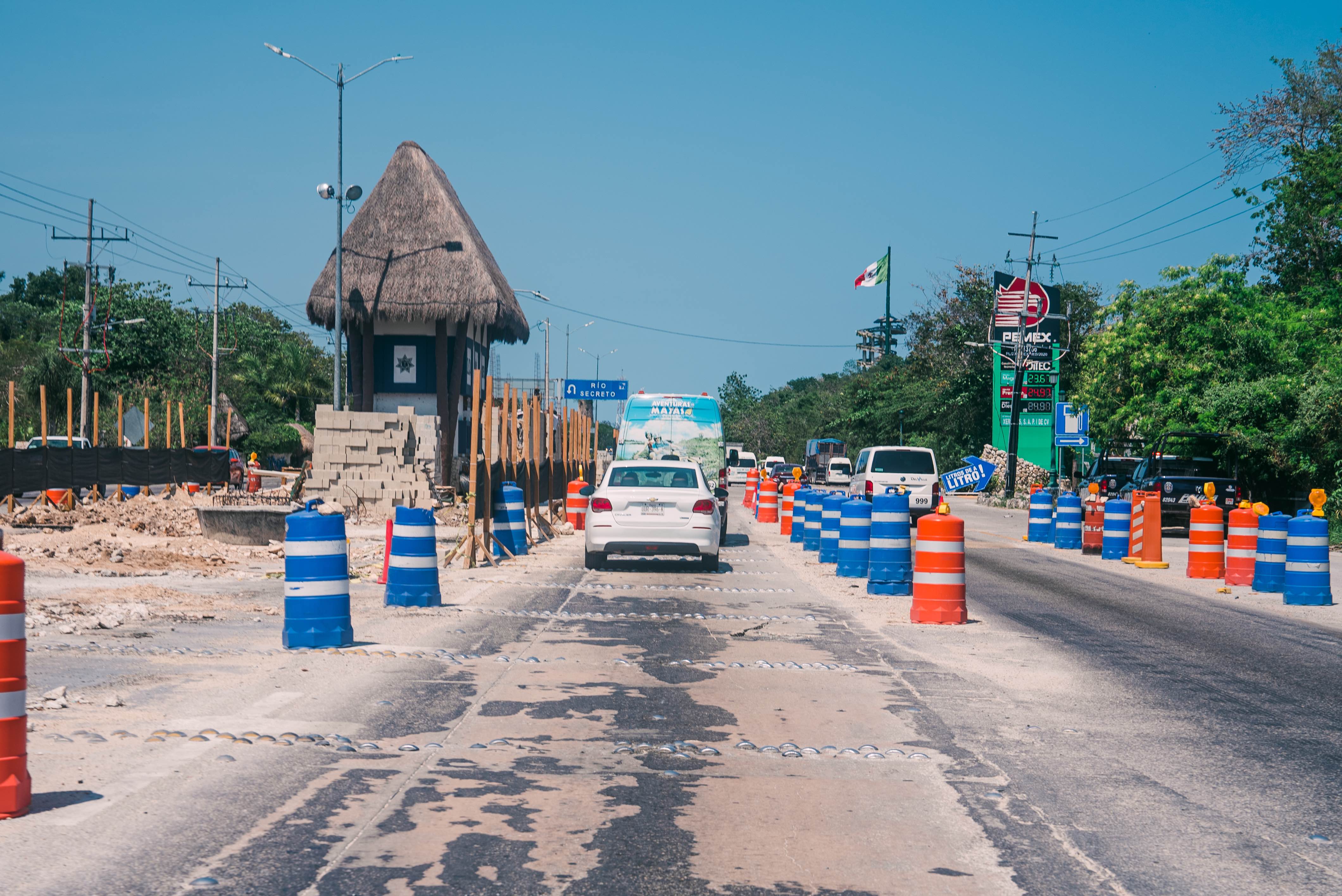 Driving from Cancún to Tulum, Mexico