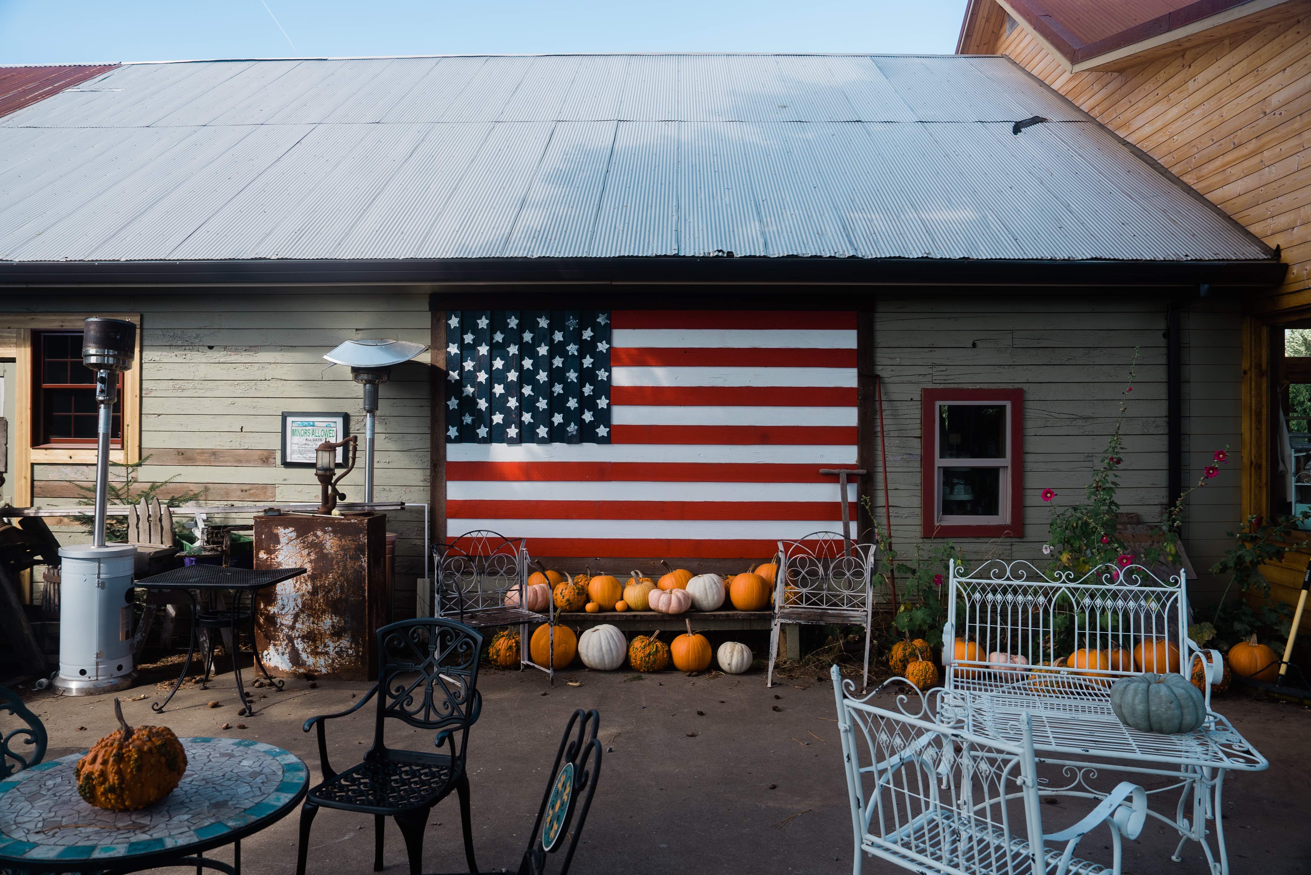 Outside patio at Draper Girls Country Farm, Oregon