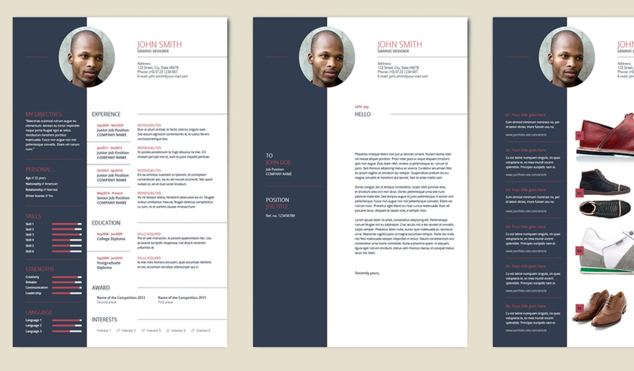 Colorblock Resume and Cover Letter Set