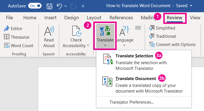 Document Viewer: Translating Documents