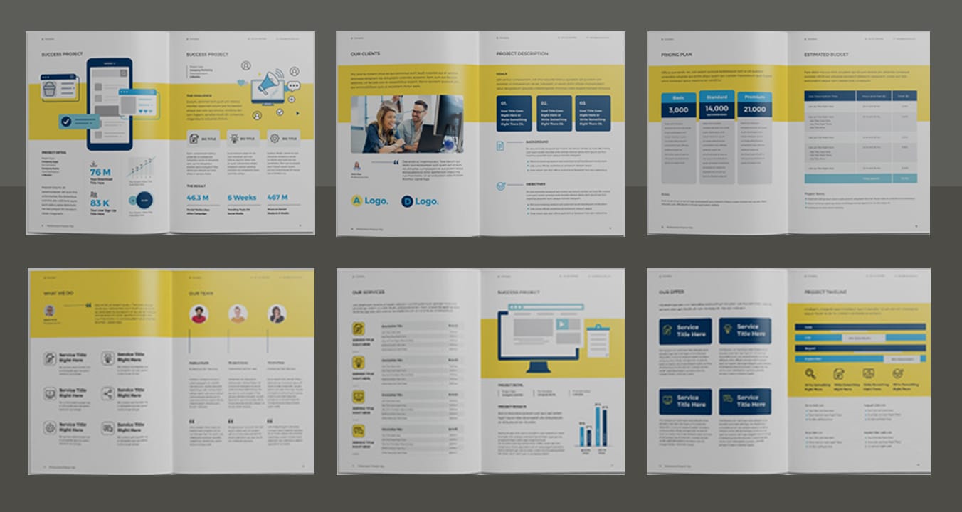 presentation folder template indesign