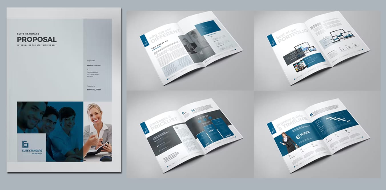 presentation folder template indesign