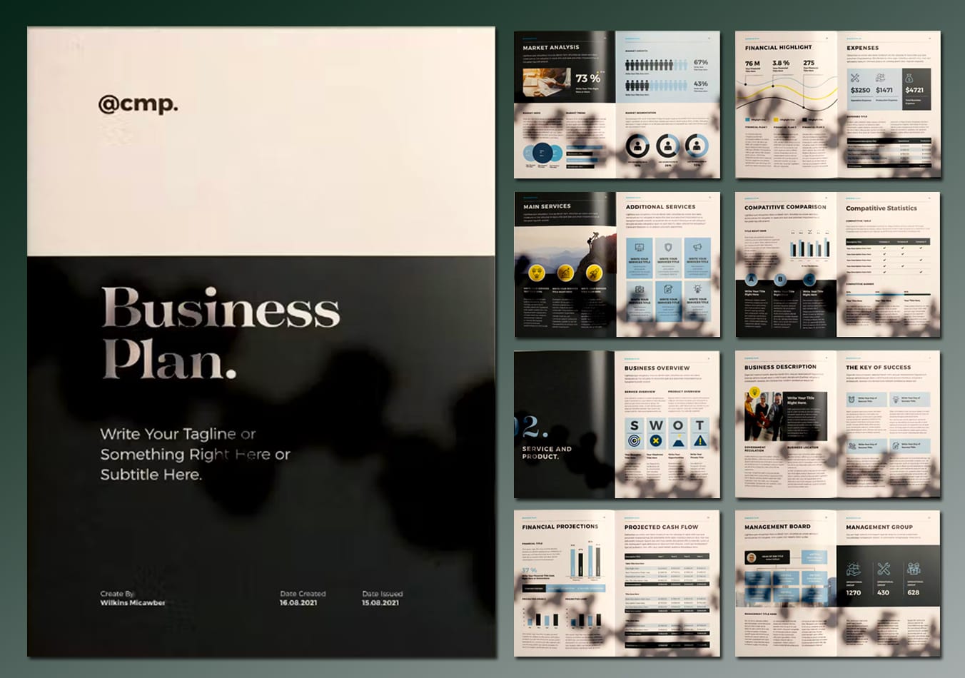 presentation folder template indesign