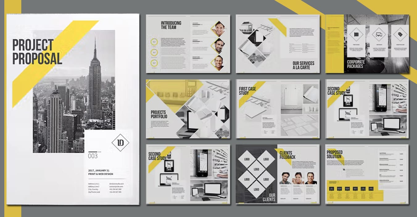 presentation folder template indesign