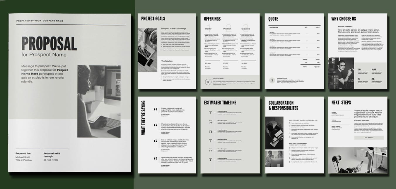 presentation folder template indesign