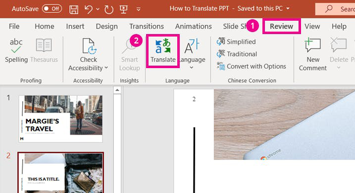 how to translate a powerpoint presentation