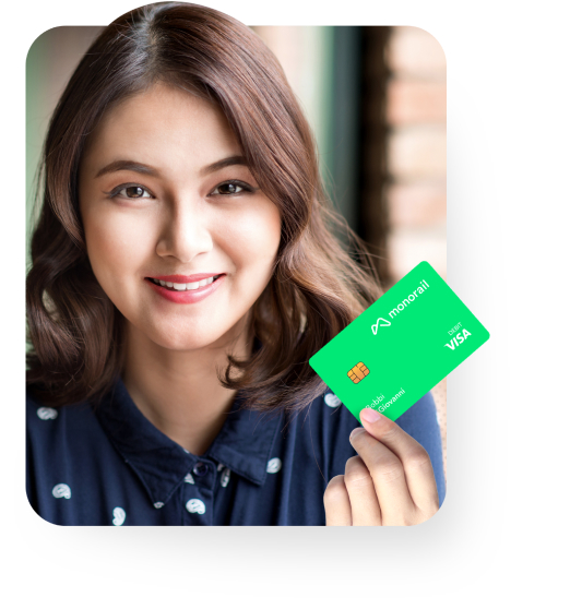 Person holding Monorail debit card