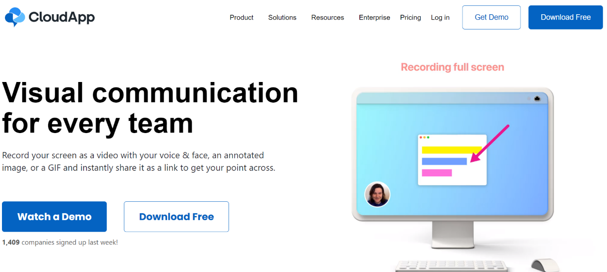 Home page of Cloud App