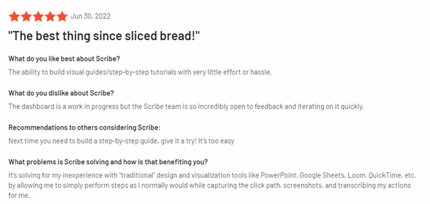 scribe review
