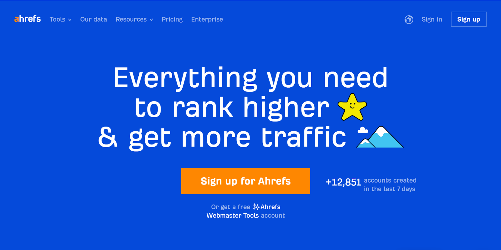 Screenshot of Ahrefs.