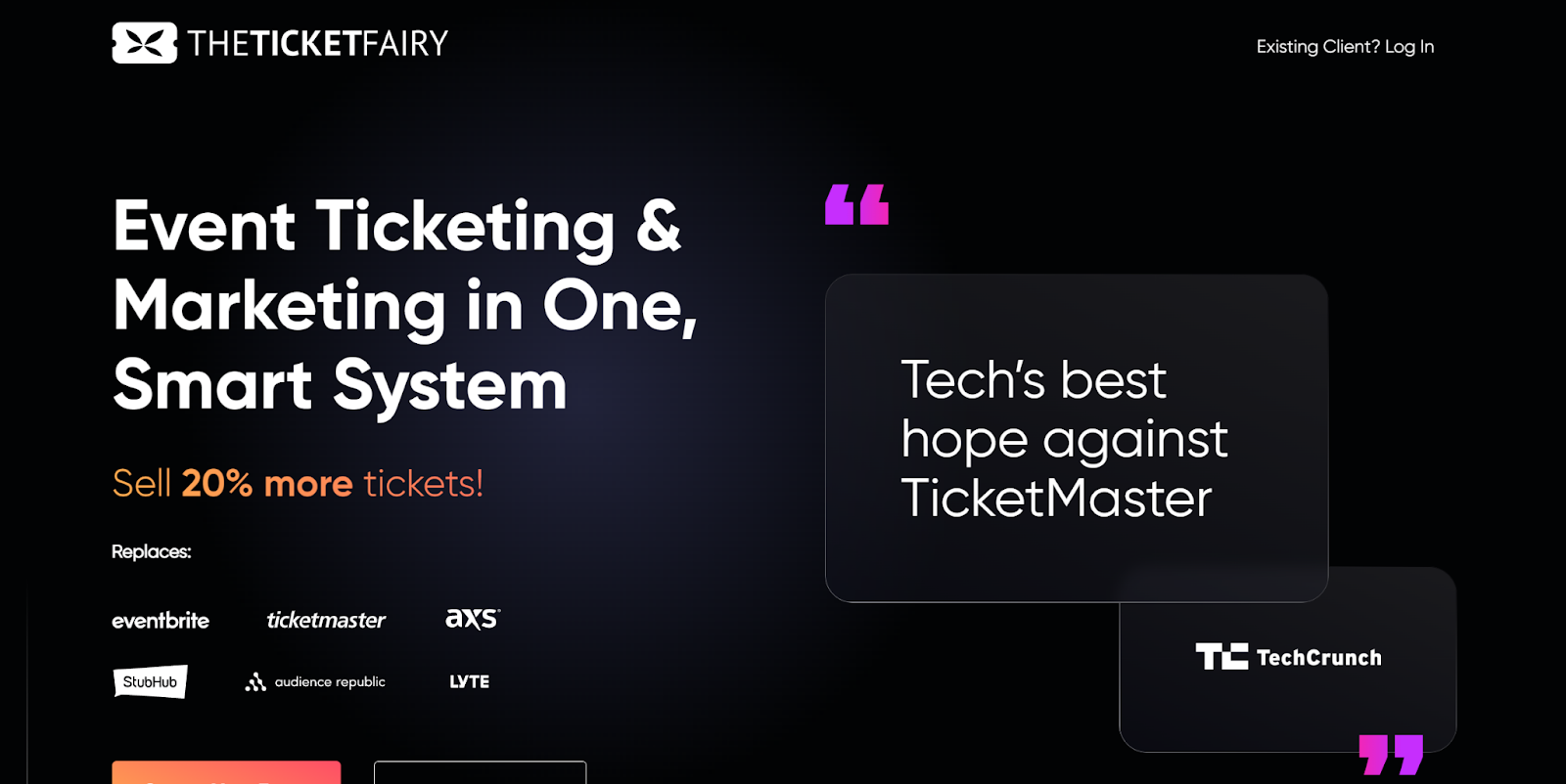 Screenshot of Ticket Fairy.