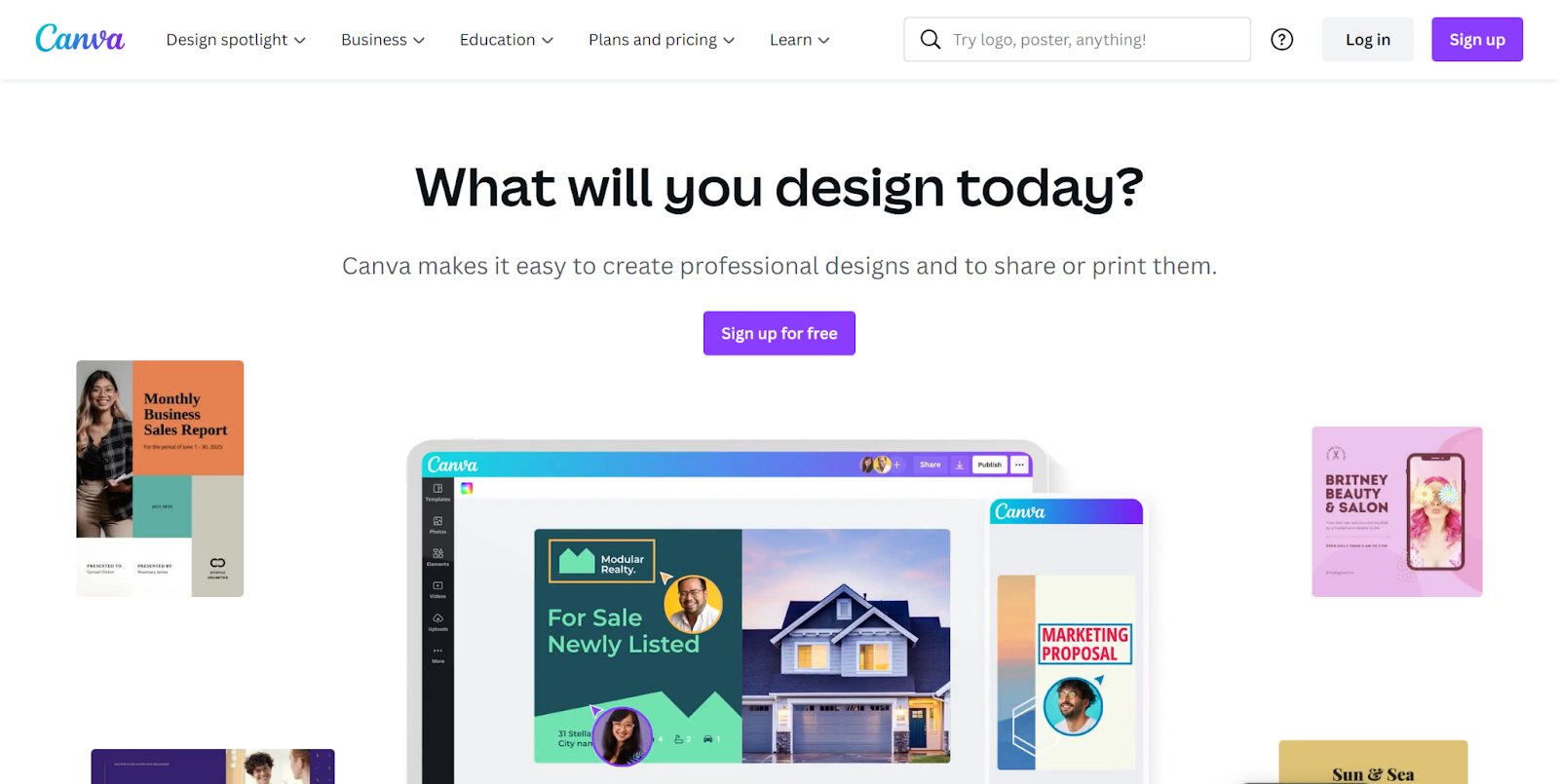 Screenshot of Canva.