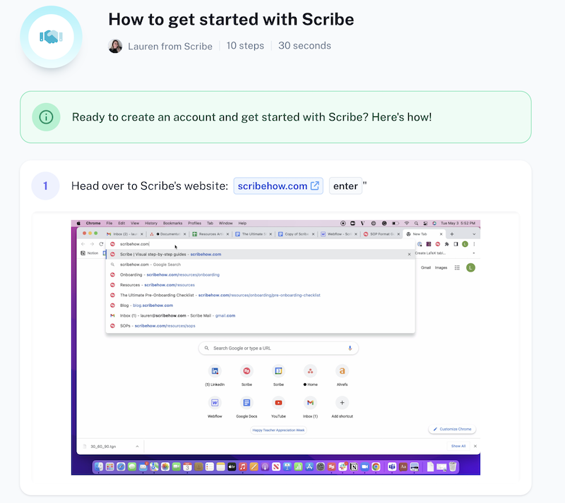 How to get started with Scribe: how to write a procedure