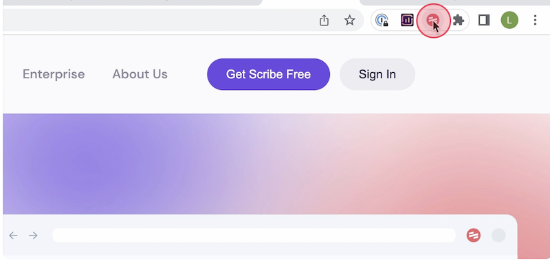 Click on the Scribe browser extension to capture your process