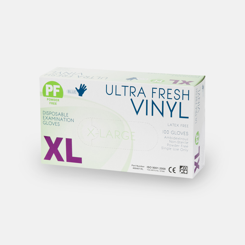 ULTRA FRESH Latex Disposable Powdered Gloves