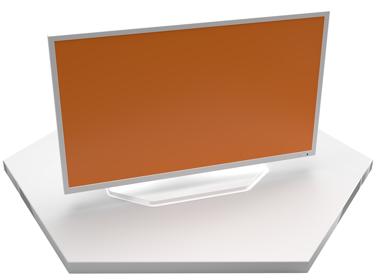A tv thats on the orange channel