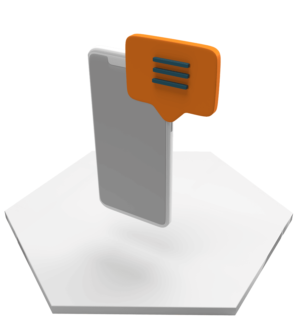 Cell phone with a text blip
