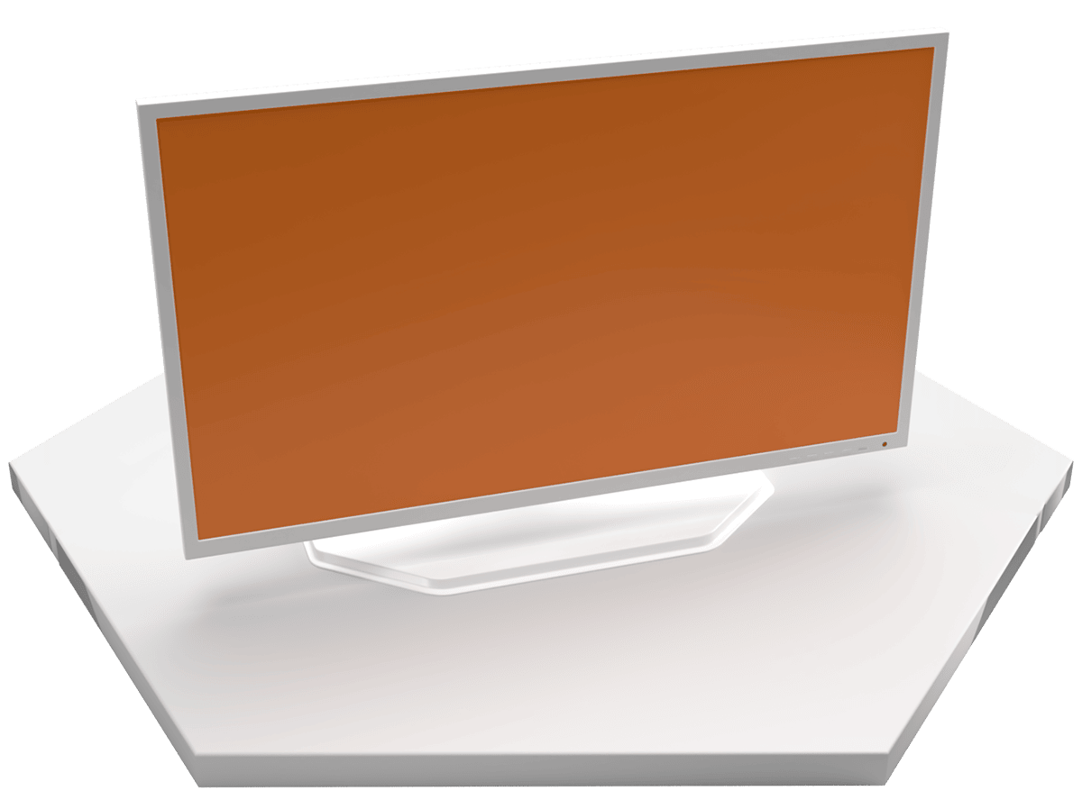 A tv thats on the orange channel