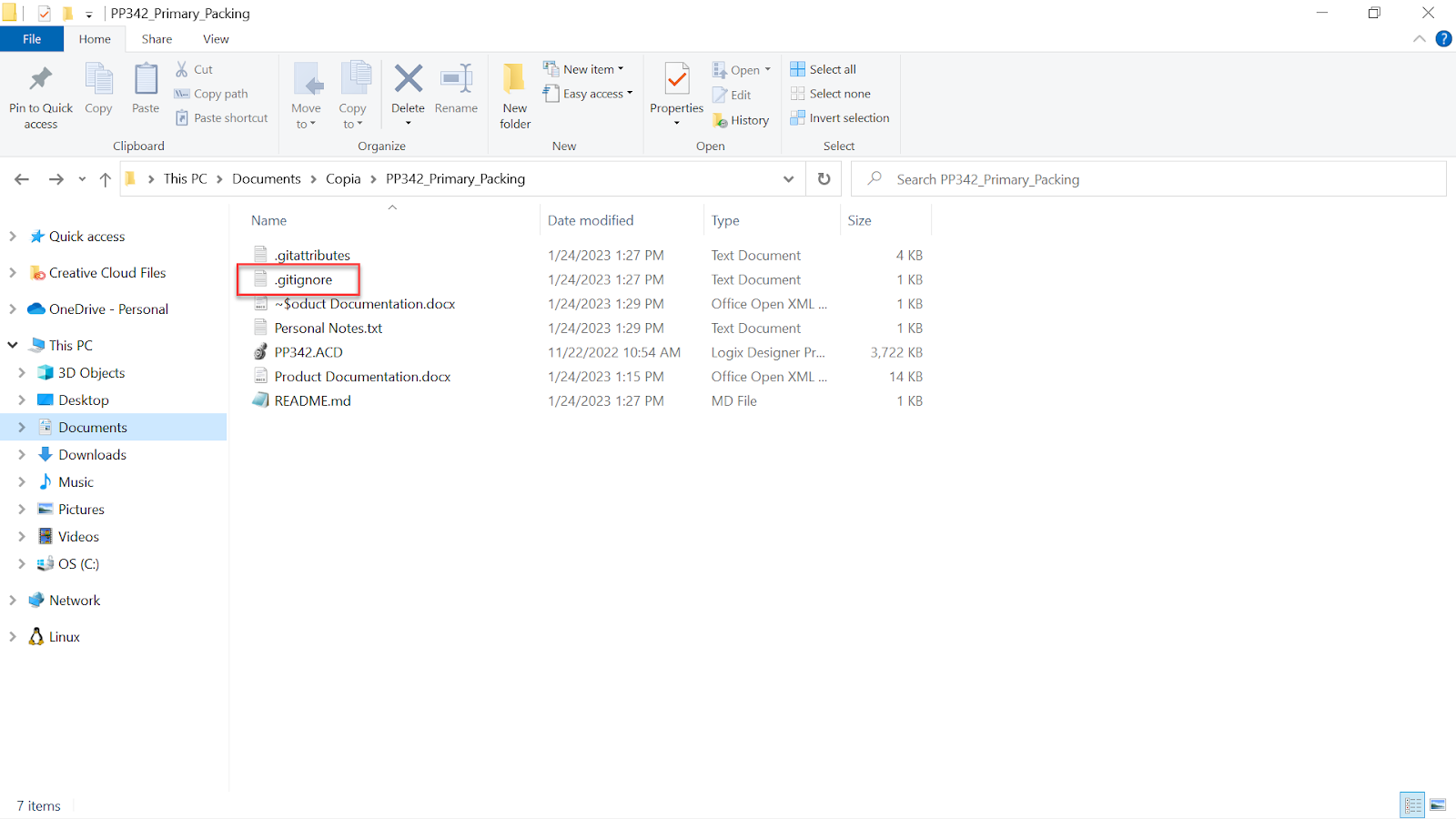 Copia Automation .gitignore What it does and how to use it