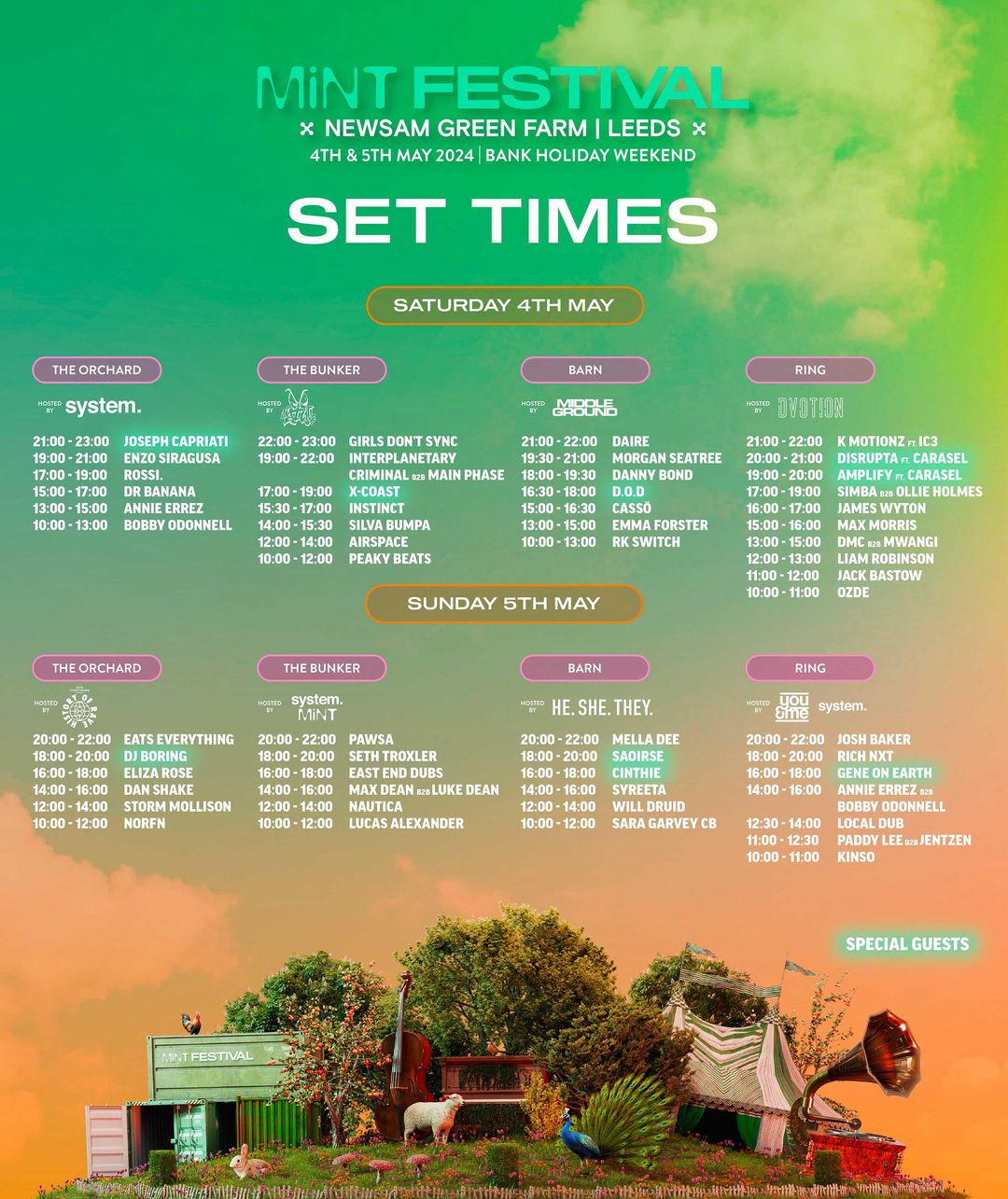 LineUp Mint Festival
