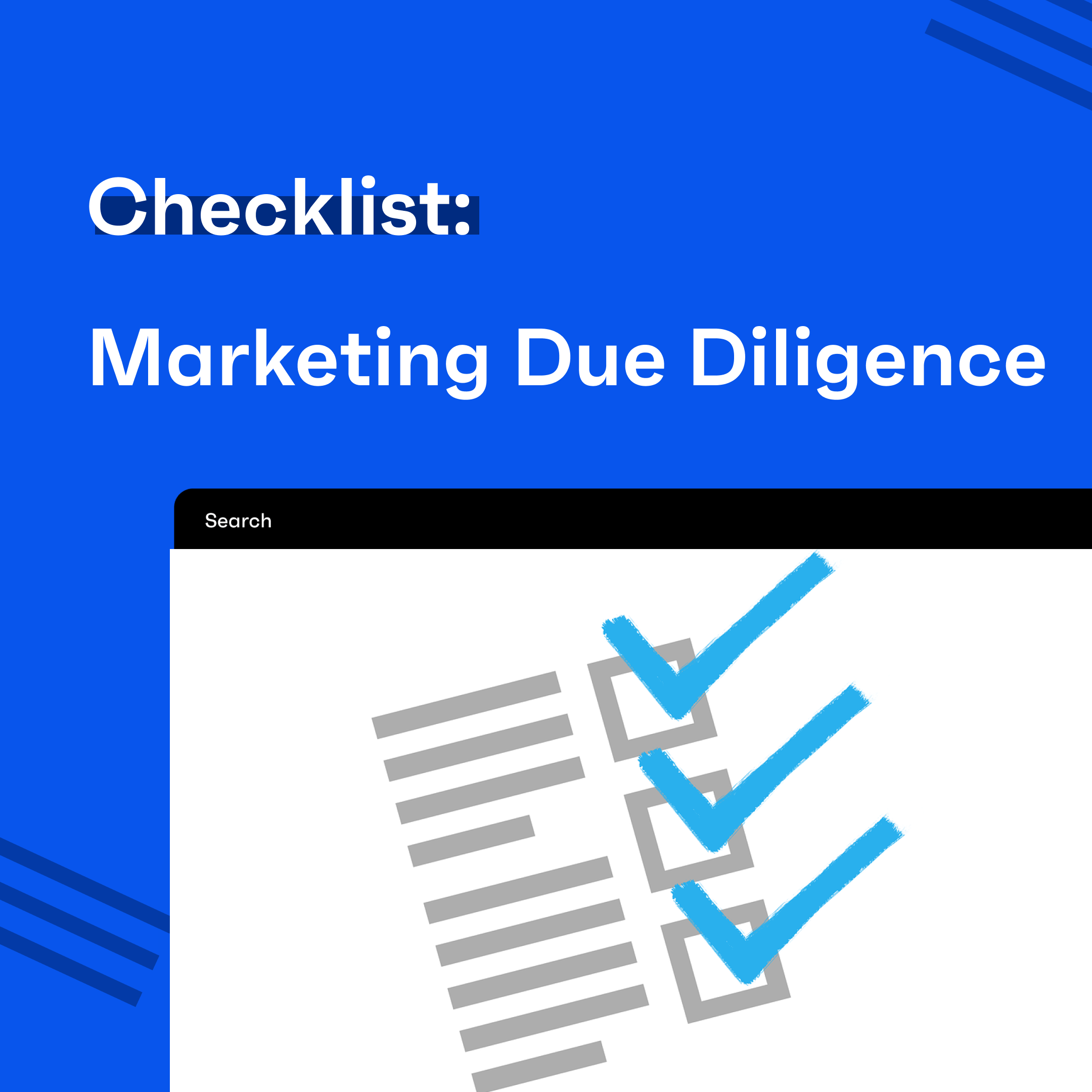 M&A Marketing Due Diligence Checklist