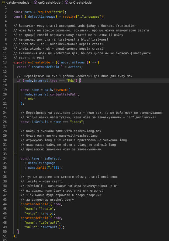 Translation of static pages and .mdx files pages in a Gatsby project ...